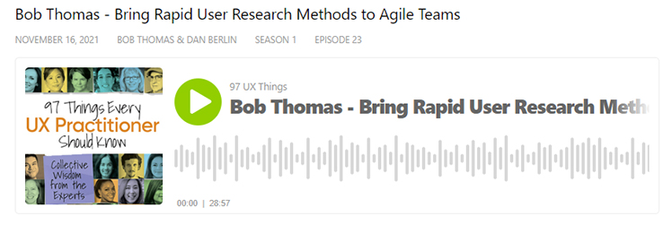 Podcast: Bring Rapid Research Methods to Agile Teams